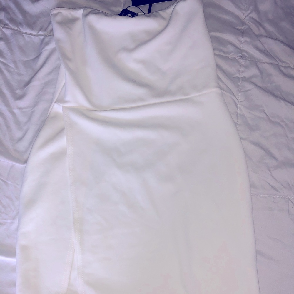 White high split dress